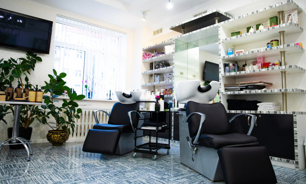 hair salon chair close up photo hairdressing armchair modern hair salon